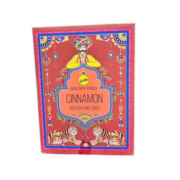 Sree Vani Golden India Cinnamon Backflow Incense Cones - 12 Packets, 120 Cones T - Picture 2 of 2